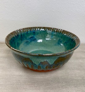 Mottled Green Medium Bowl
