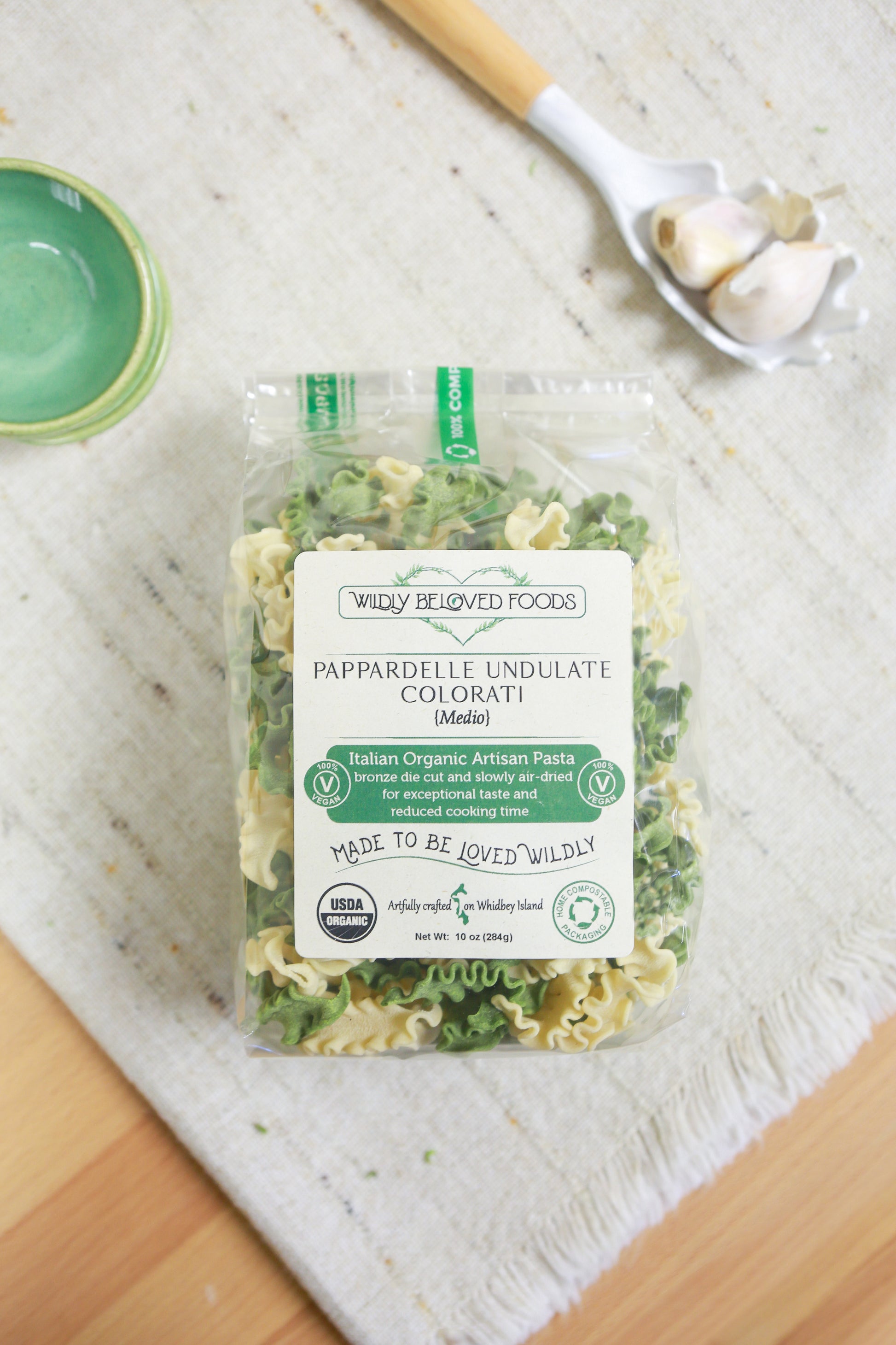Pappardelle Undulate Medio - Colorati - Vegan - Dried
