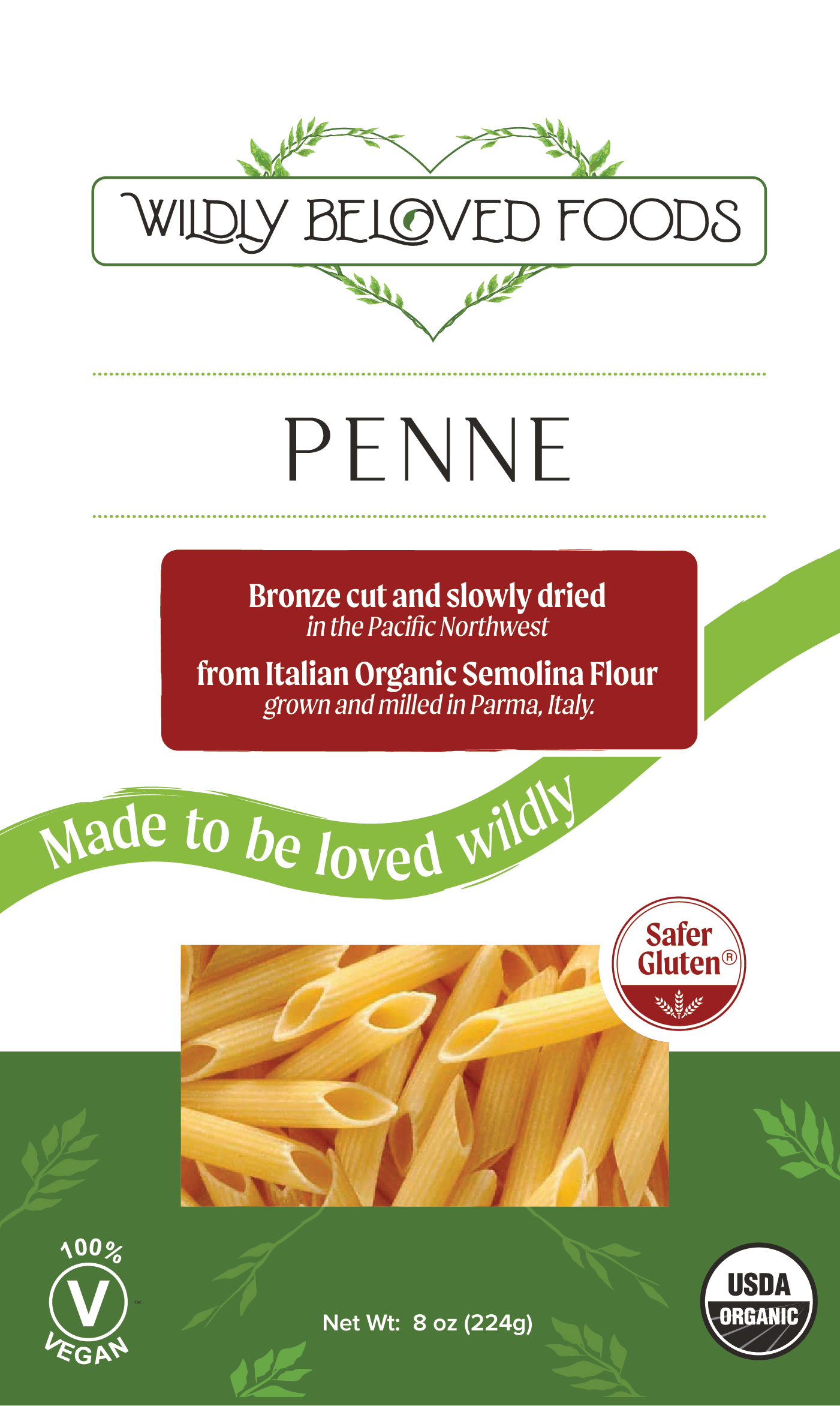 Penne Vegan Dried – Wildly Beloved Foods - Main Image