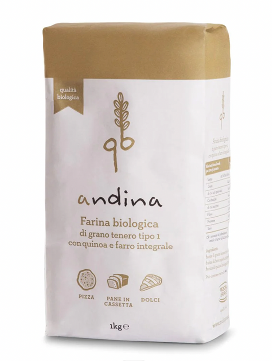Molino Grassi Andina Premium Italian Organic Type "1" Flour, 2.2 lb (1 kg)