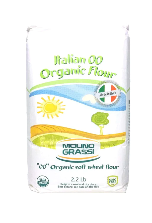 Molino Grassi Italian Organic Soft Wheat 00 Flour, 2.2 lb (1 kg)