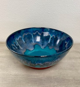 Turquoise Waves Medium Bowl